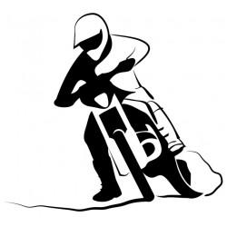 Sticker moto cross dans boue