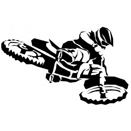 Sticker moto cross roue arriere