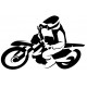 Sticker moto cross en style