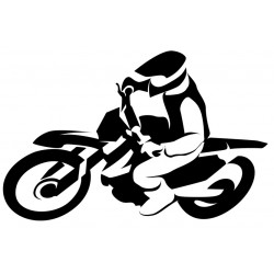 Sticker moto cross en style