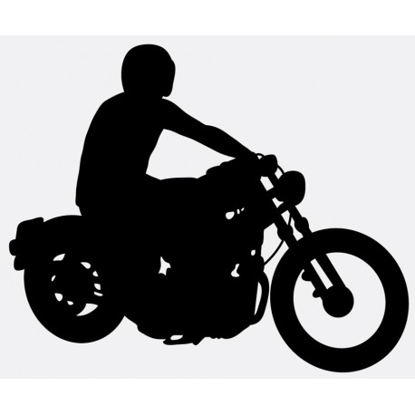 Sticker moto cross style silhouette