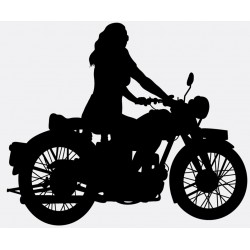 Sticker moto style silhouette