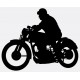 Sticker moto silhouette arret