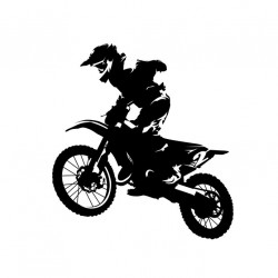 Sticker moto silhouette vintage