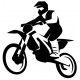 Sticker moto leve roue