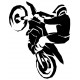 Sticker moto leve roue avant