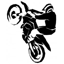 Sticker moto leve roue avant