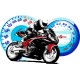 Sticker moto leve roue avant 2