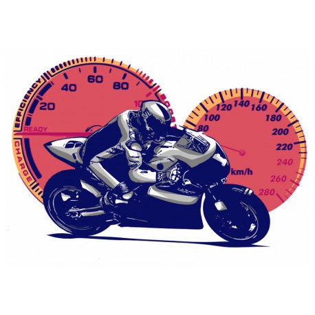 Sticker moto GP compteur