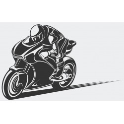 Sticker grosse moto GP couleurs rouge
