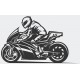 Sticker moto GP noir
