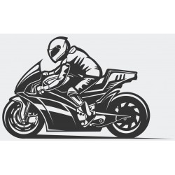 Sticker moto GP noir