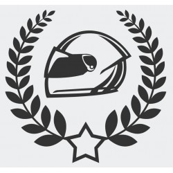 Sticker moto GP noir silhouette