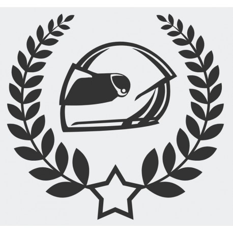 Sticker moto GP noir silhouette