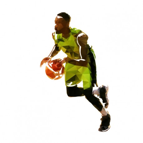 Sticker basketteur vert
