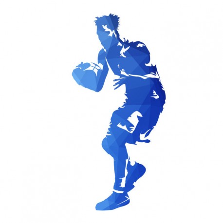 Stickers muraux basketteur bleu