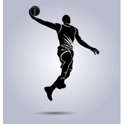 Sticker basketteur rouge jump