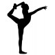 Sticker danseuse tient pied