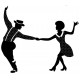 Sticker couple danse rock
