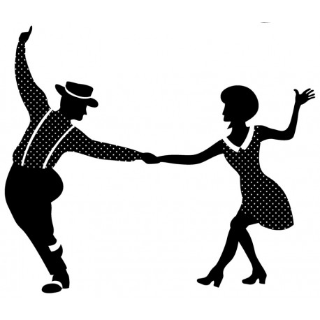 Sticker couple danse rock