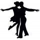 Sticker couple en danse