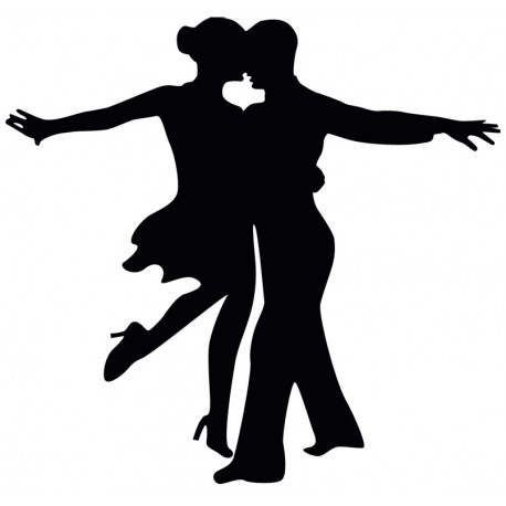 Sticker couple en danse