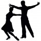 Sticker couple en valse