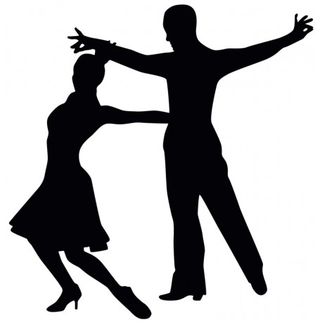 Sticker couple en valse