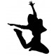 Sticker danse saut hip hop