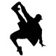 Sticker danseur tient pied