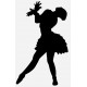 Sticker danseuse avec jupe