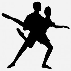 Sticker couple de danseurs