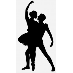 Sticker danseuse enlasse
