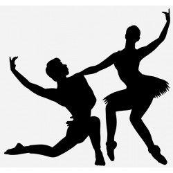 Sticker danseuse demande