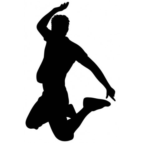 Sticker hip hop en saut