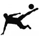 Sticker footballeur attaquant avec ballon