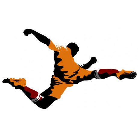 Sticker footballeur maillot jaune