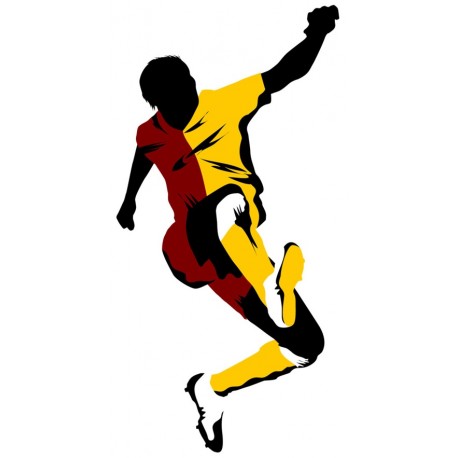 Sticker footballeur maillot vert