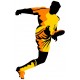 Sticker footballeur maillot blanc
