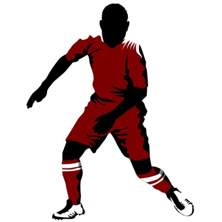 Sticker footballeur maillot jaune