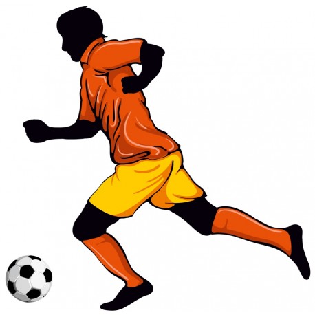 Sticker joueur de foot vert