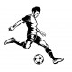 Sticker footballeur grosse frappe