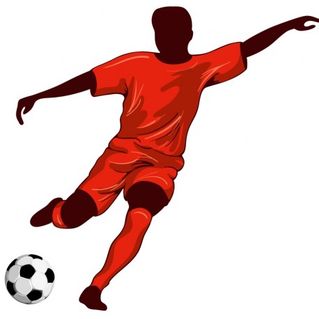 Sticker deco footballeur reprise