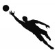 Sticker deco footballeur acrobatie