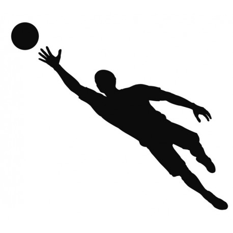 Sticker deco footballeur acrobatie