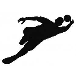 Sticker deco football frappe