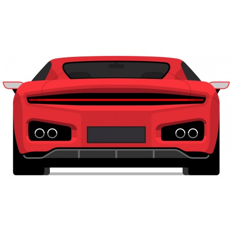 Sticker vue face ferrari