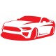 Sticker voiture silhouette couleurs