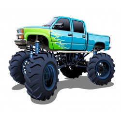 Sticker monster truck gigantesque