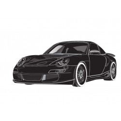 Sticker super car noir